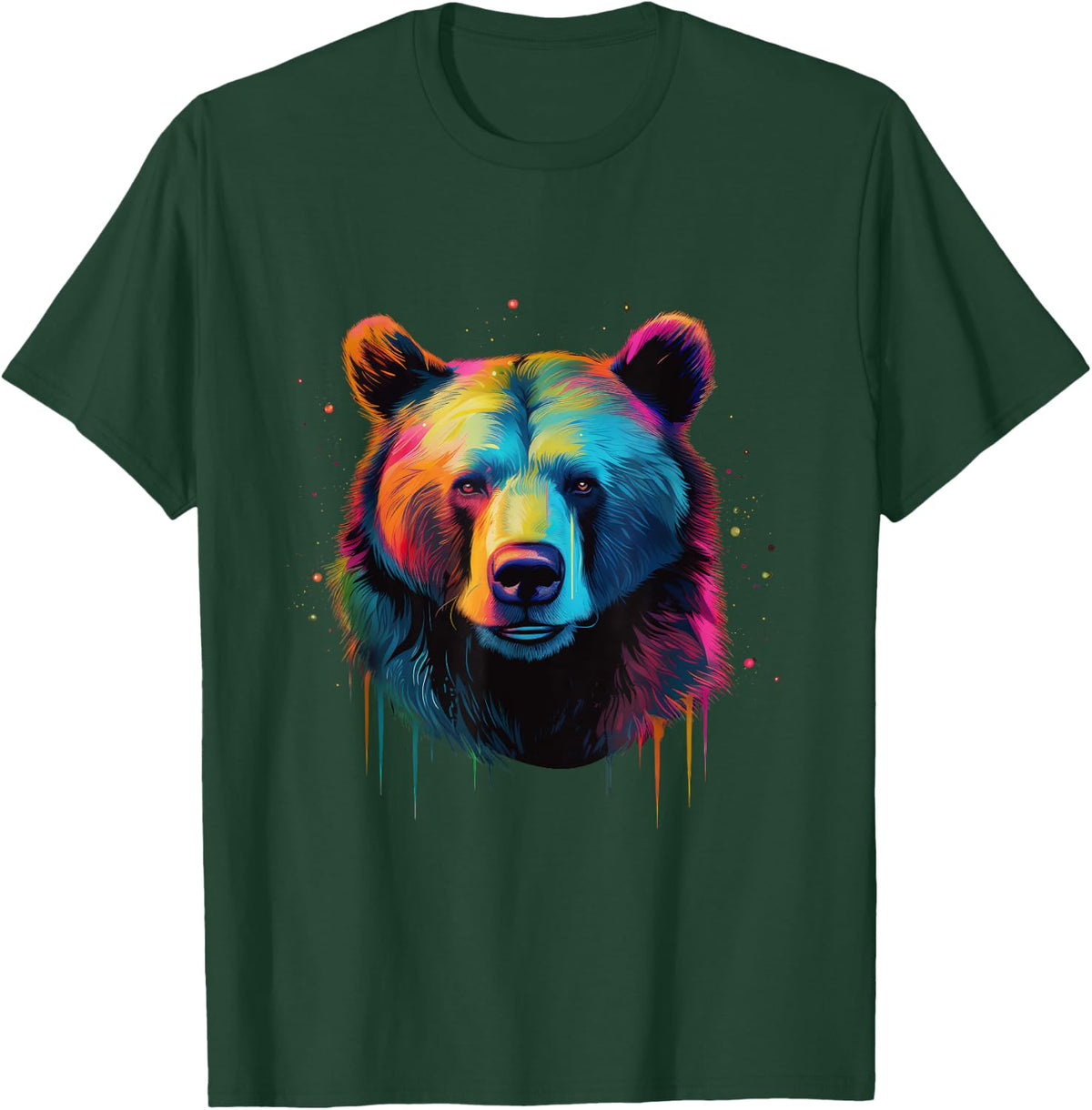 Grizzly Bear Lovers Pop Art Big Grizzly Bear T-Shirt - T-Shirt | Forest