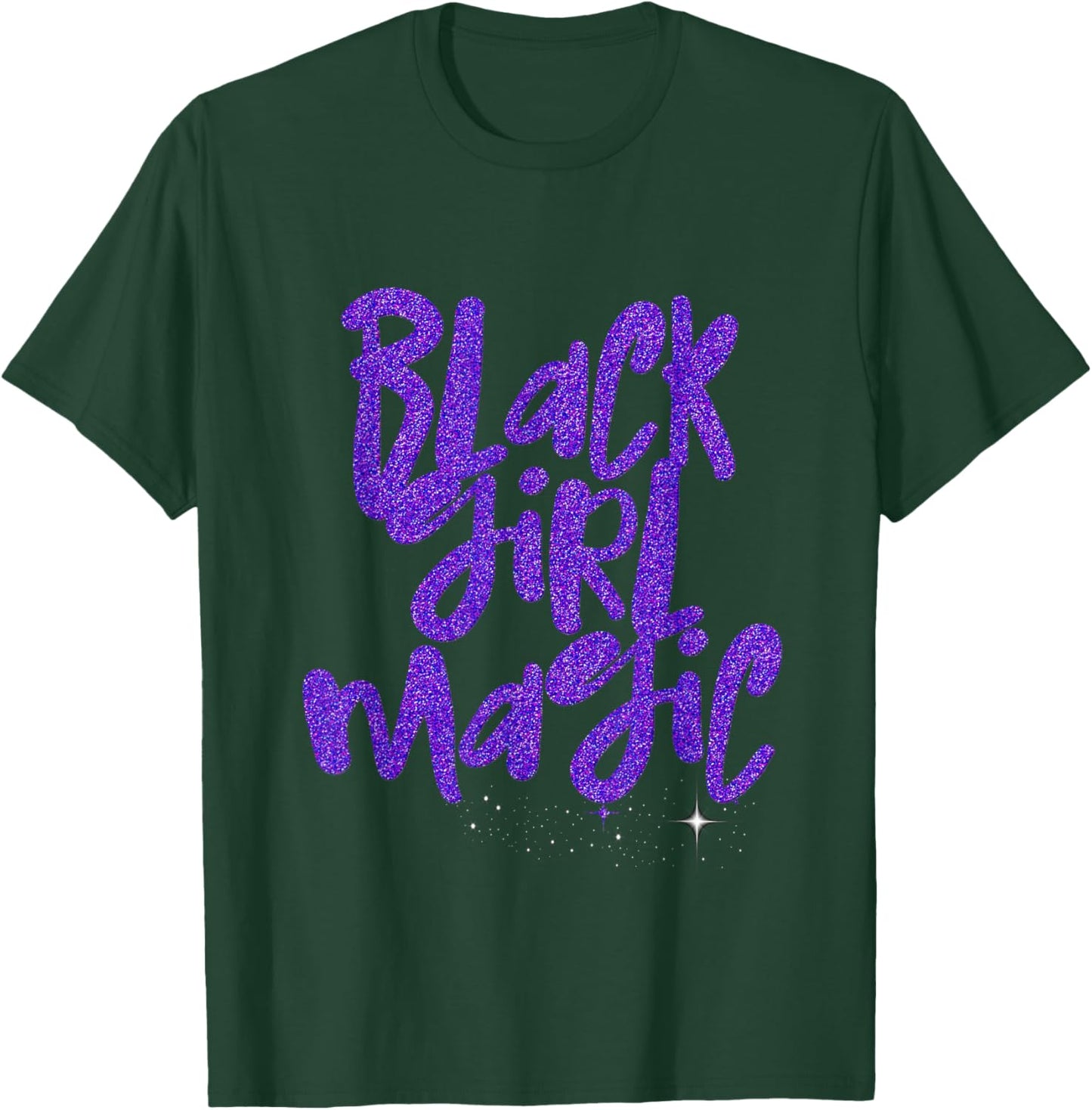 Black Girl Magic Gift Lavender Purple African Queen Melanin T-Shirt - T-Shirt | Forest