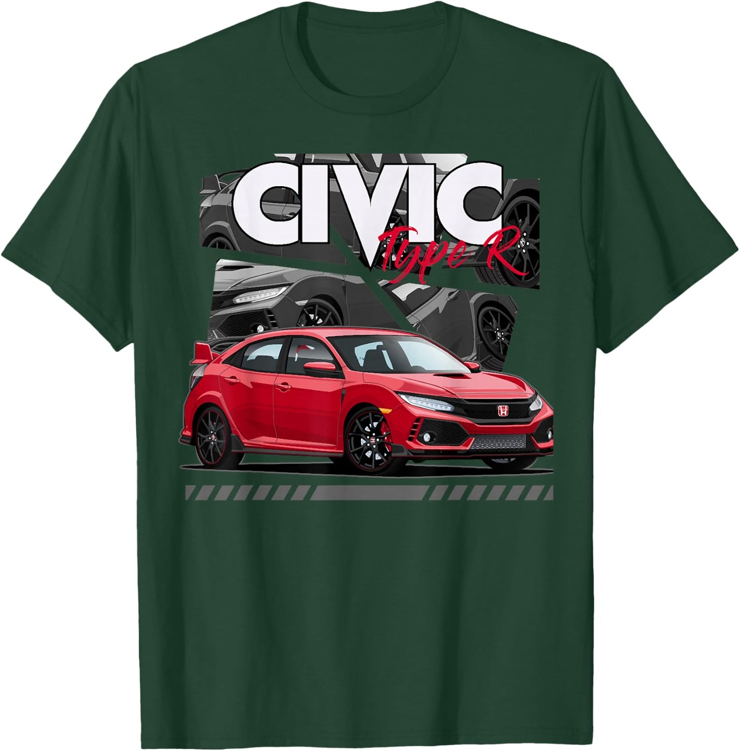 Civic Type R FK8 Japanese Car , Small, Black T-Shirt - T-Shirt | Forest