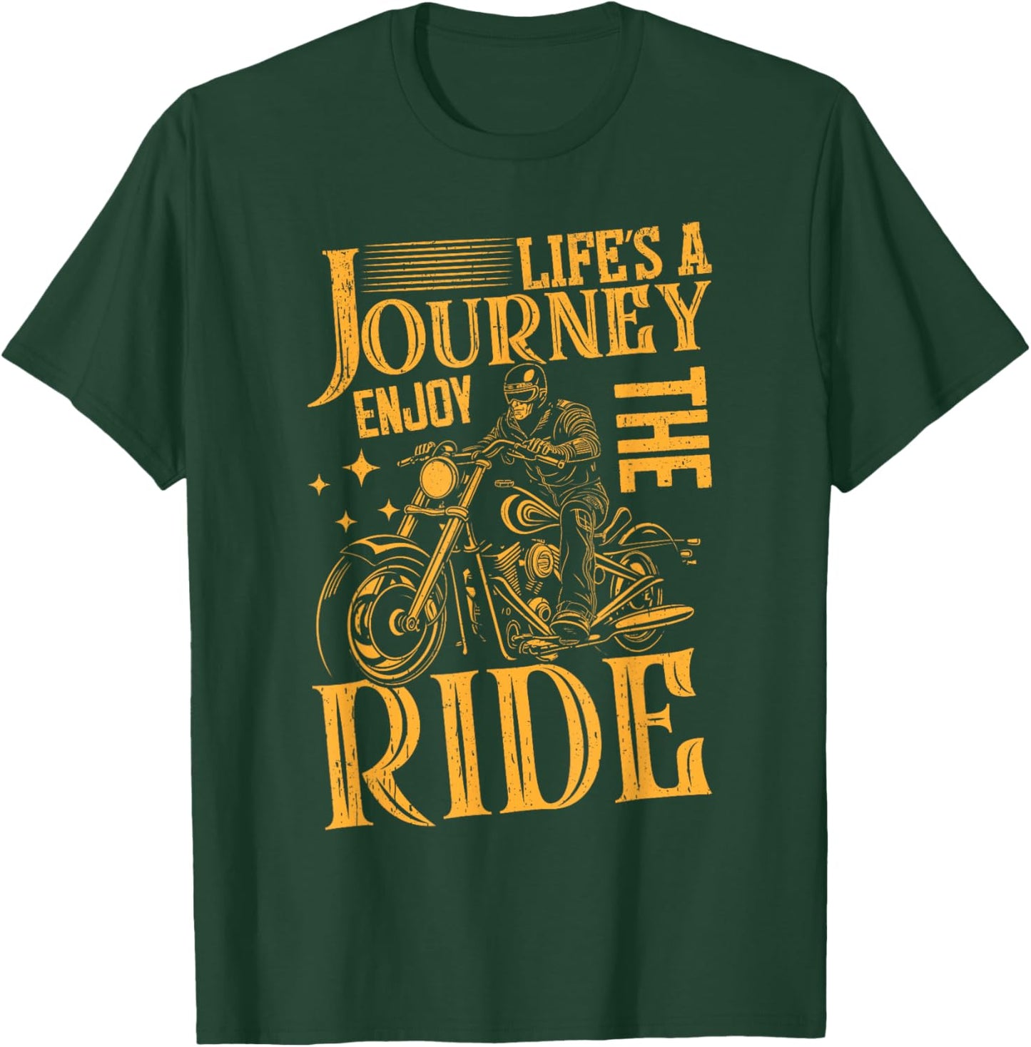Funny Biker Art Motorcycle Motorbike Rider T-Shirt - T-Shirt | Forest