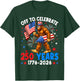 Off to Celebrate 250 Years America 1776-2026 Bigfoot 250th T-Shirt - T-Shirt | Forest