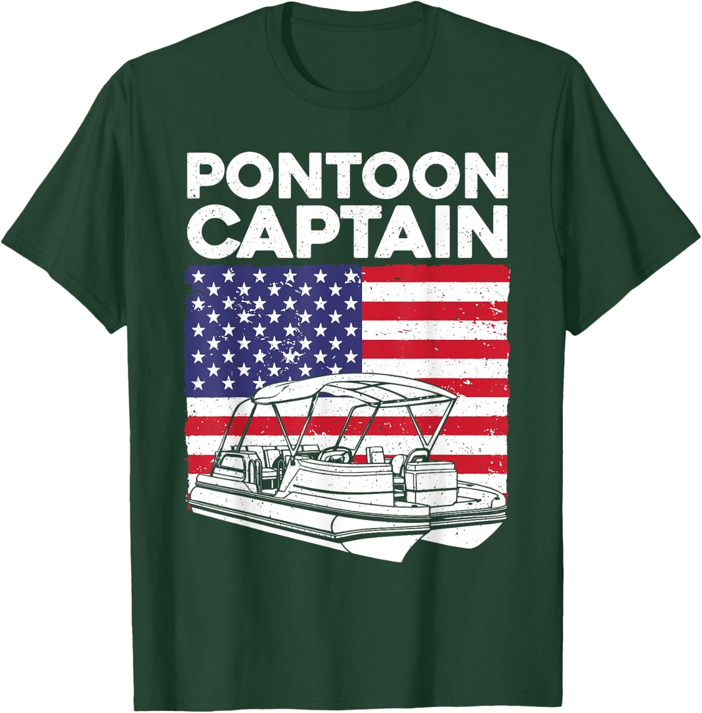 Cool Pontoon Captain Art Women Pontoon Boat Captain T-Shirt - T-Shirt | Forest