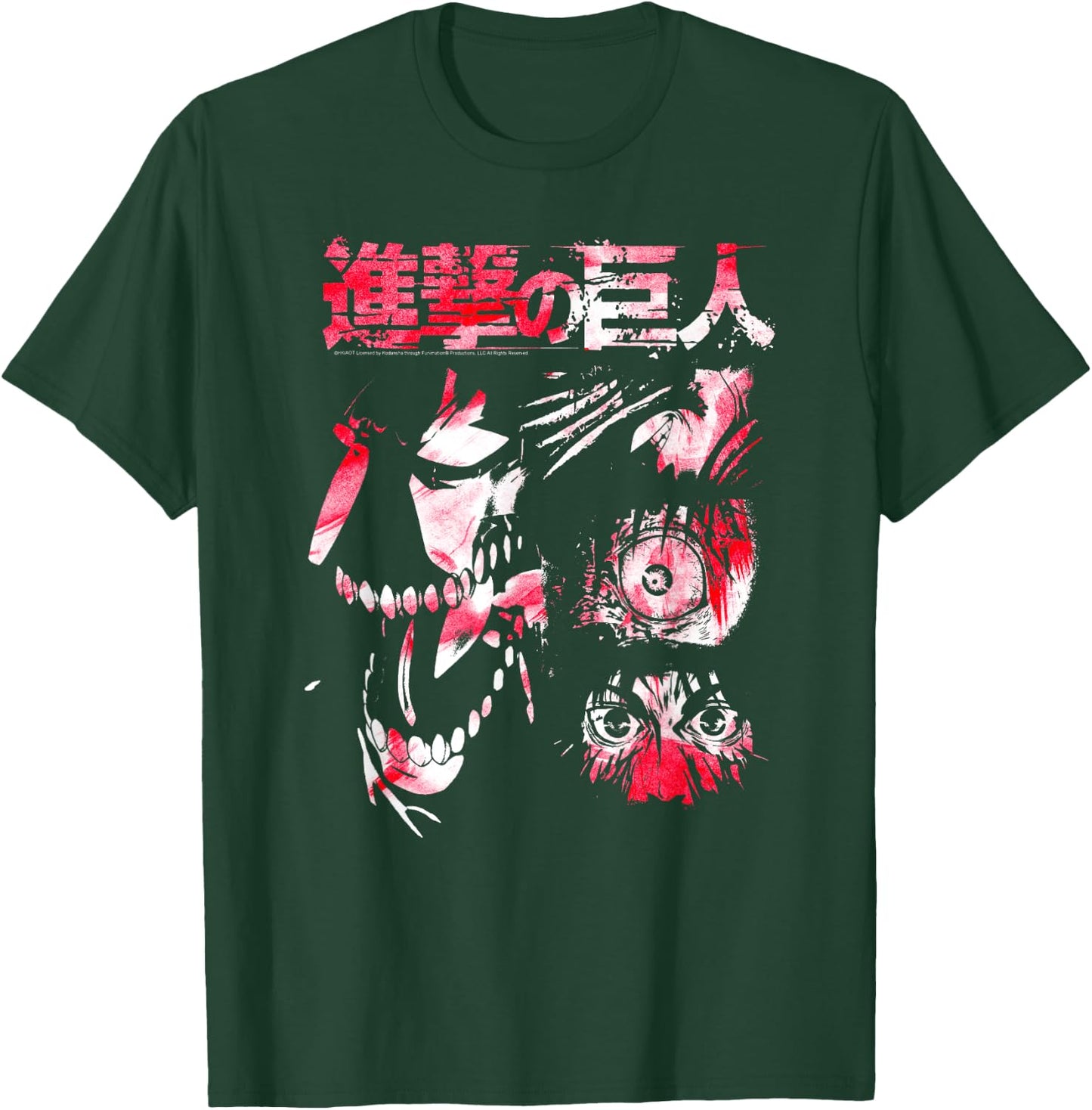 Attack on Titan Titan Transformation Watercolor Anime T-Shirt - T-Shirt | Forest