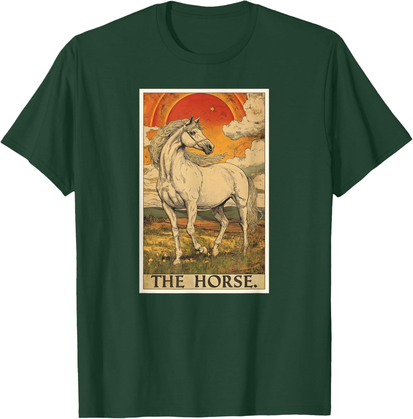 Horse Tarot Card Horses Horse T-Shirt - T-Shirt | Forest