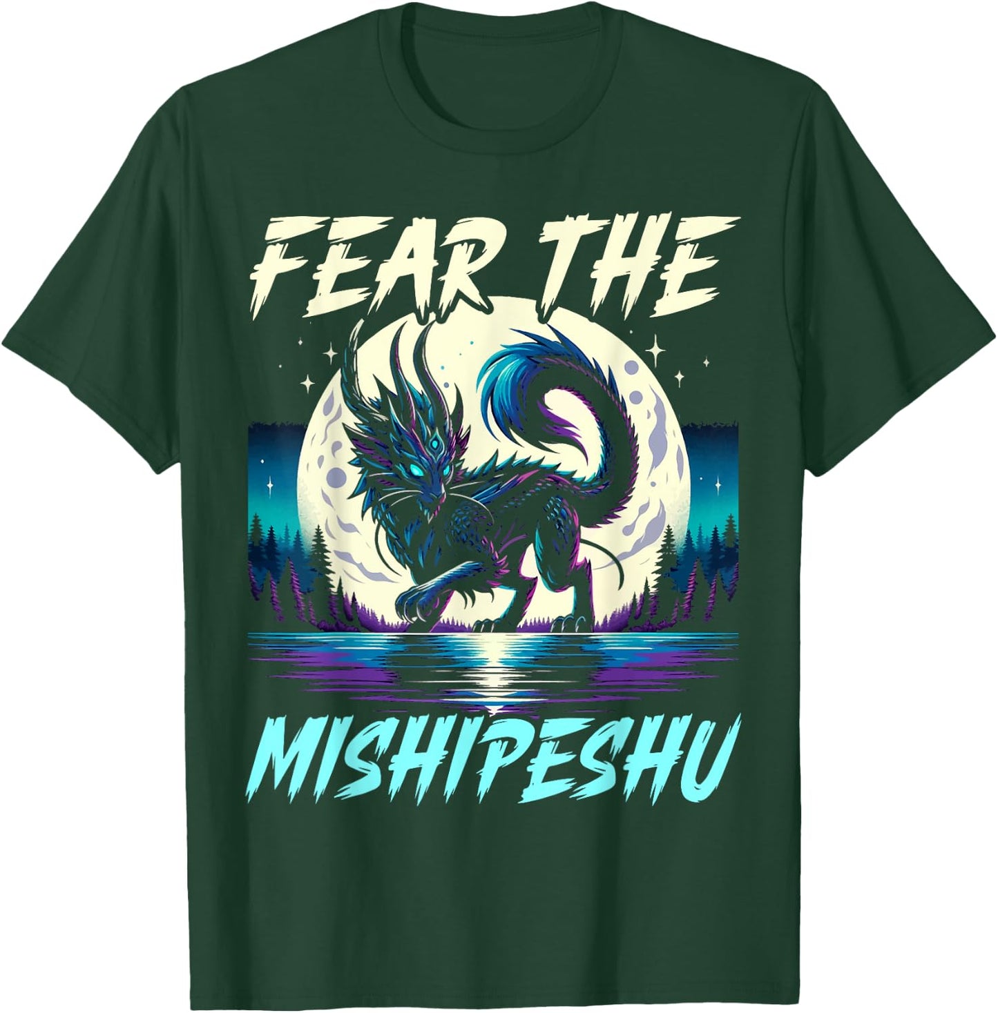 Mishipeshu Mythical Creature Cryptozoology Cryptid T-Shirt - T-Shirt | Forest