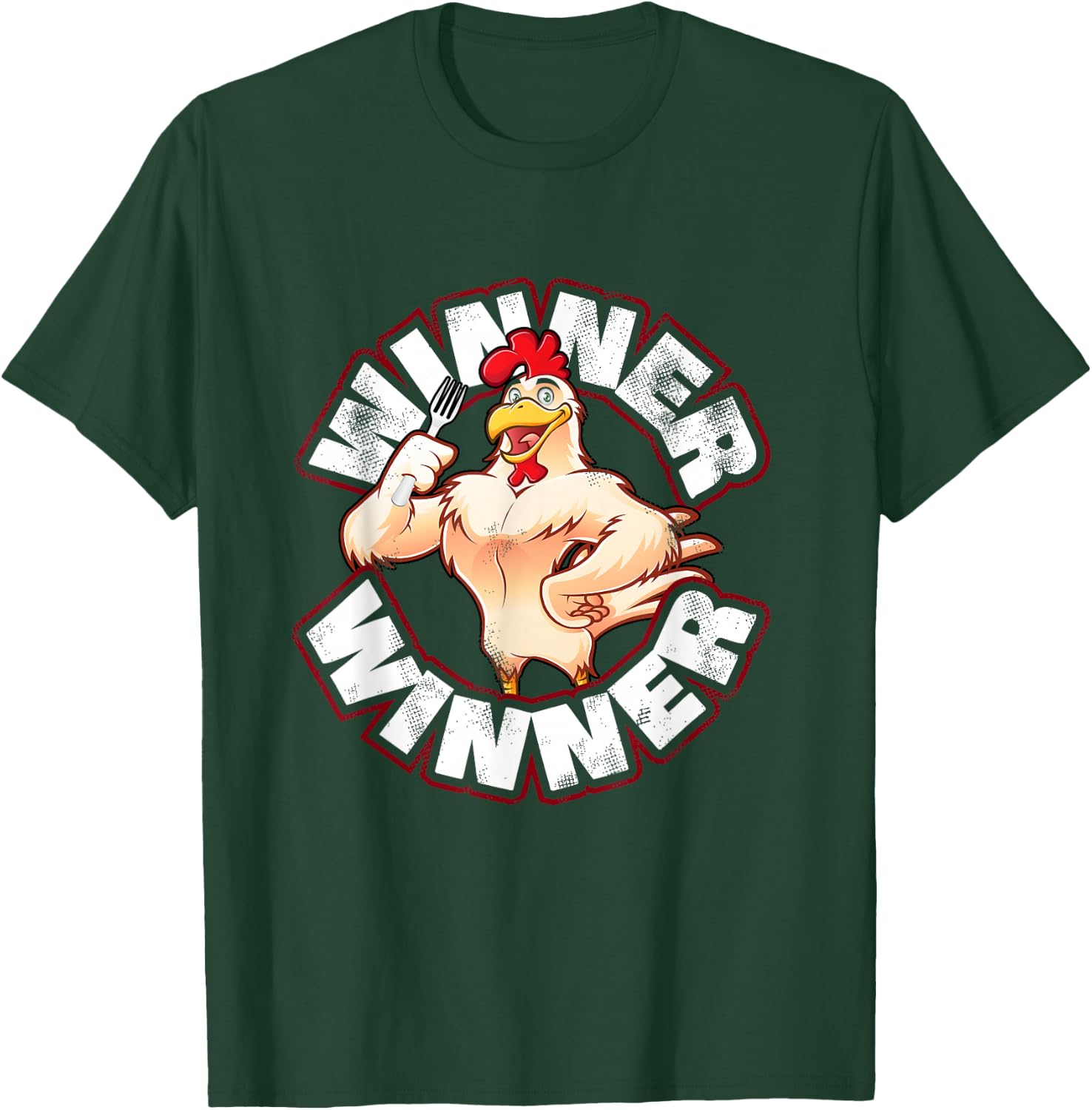 Winner Chicken Lucky Casino Gambling Blackjack Alcohol Shirt T-Shirt - T-Shirt | Forest