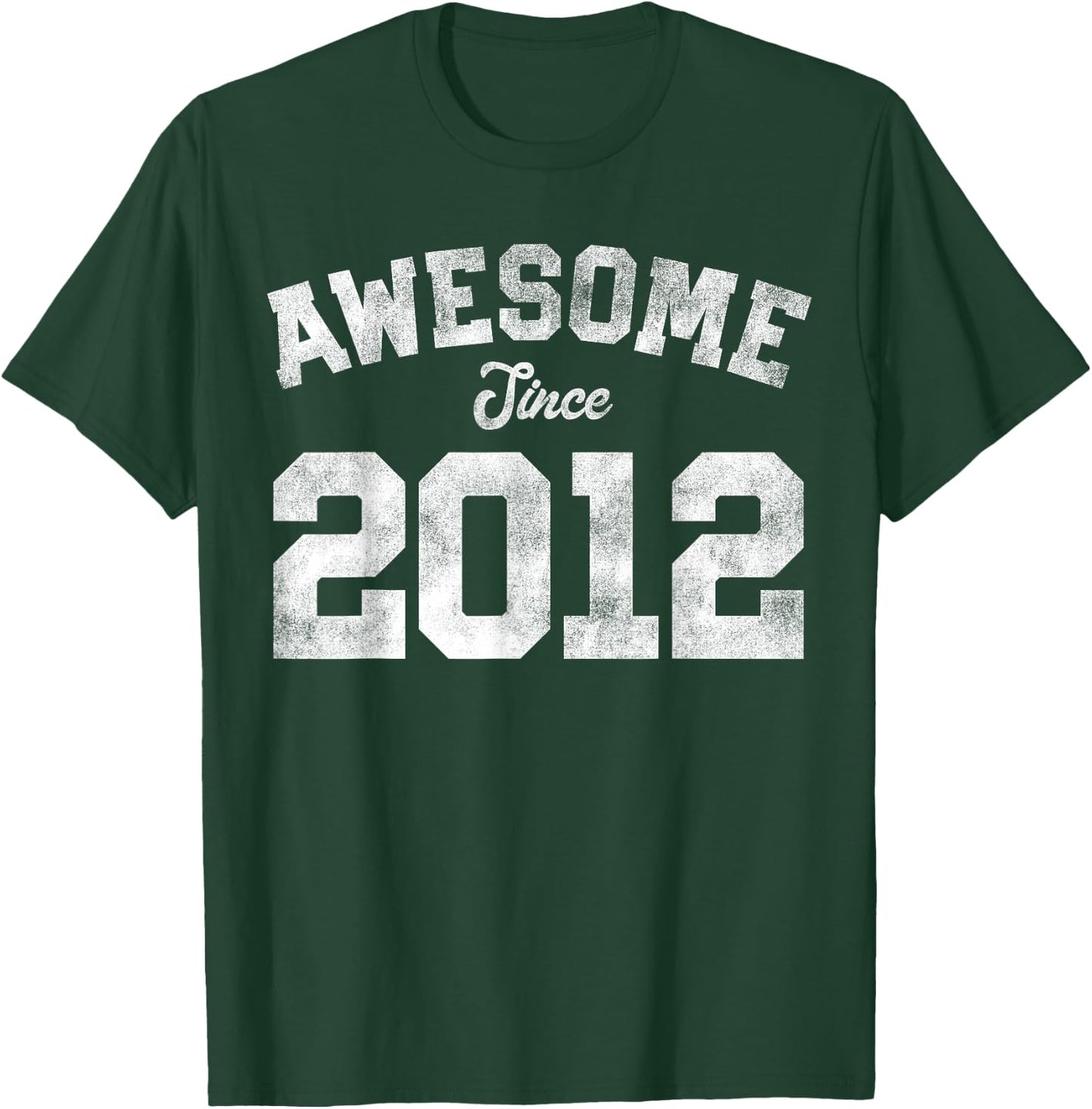 Awesome Since 2012 14th Birthday 14 Years Old - Retro T-Shirt - T-Shirt | Forest