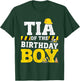 Tia of the birthday boy matching family construction party T-Shirt - T-Shirt | Forest