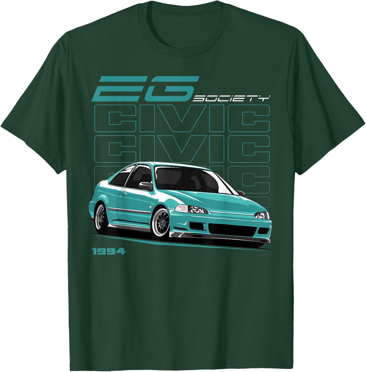 Civic Eg Car T-Shirt - T-Shirt | Forest