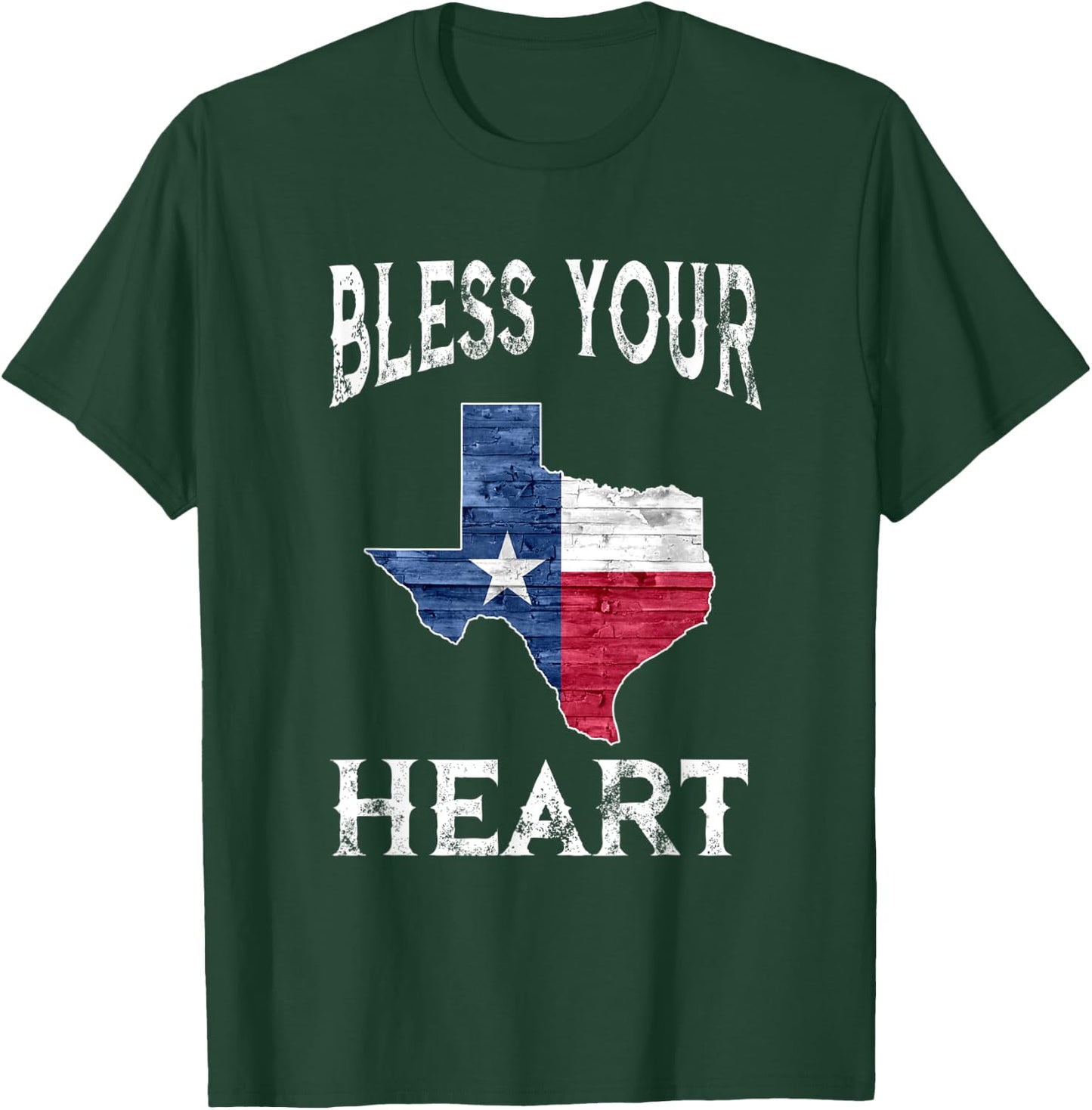 Bless Your Heart Southern Slang Texas State Flag T-Shirt - T-Shirt | Forest