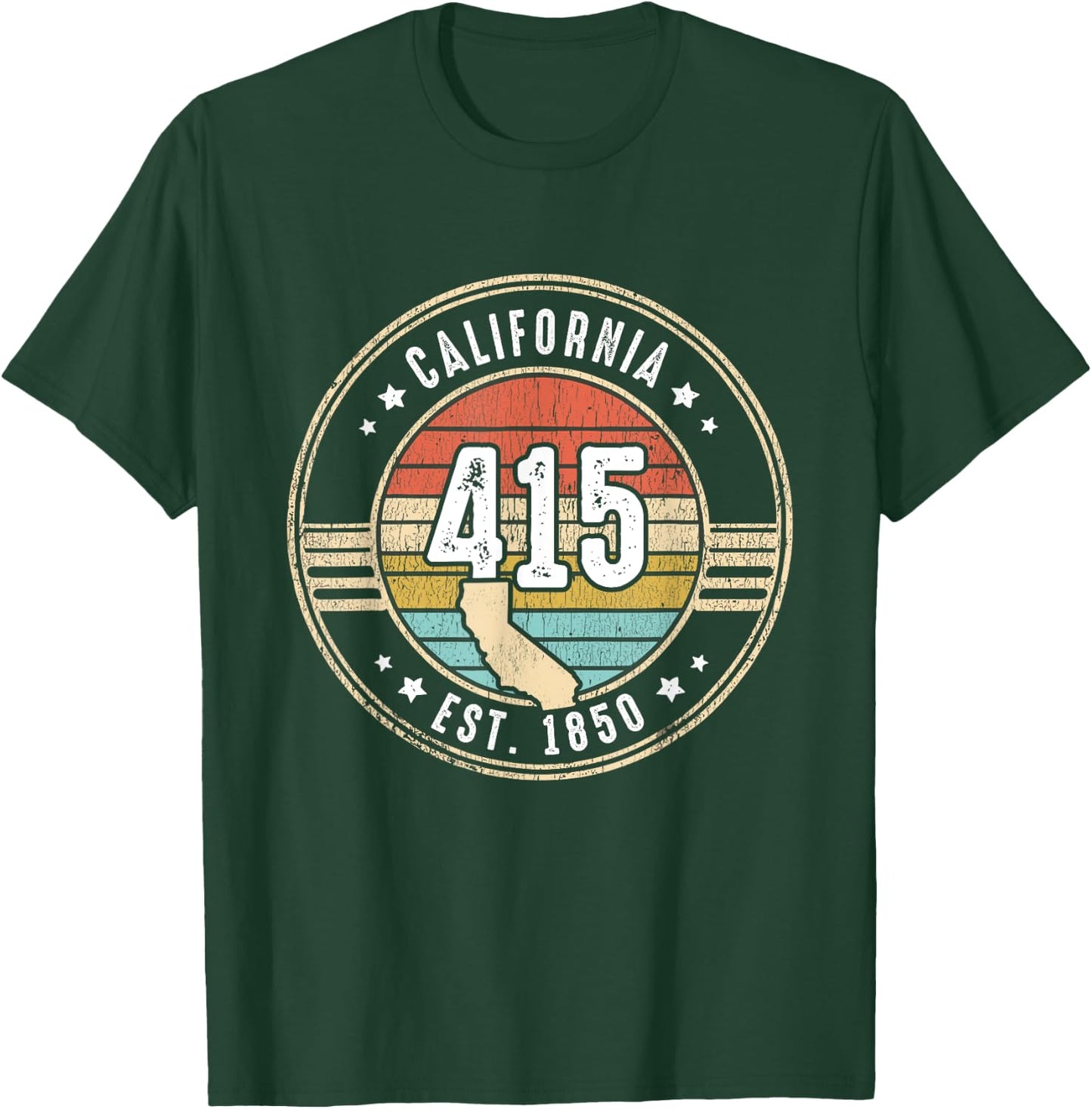 California Area Code 415 Home State Pride Souvenir T-Shirt - T-Shirt | Forest