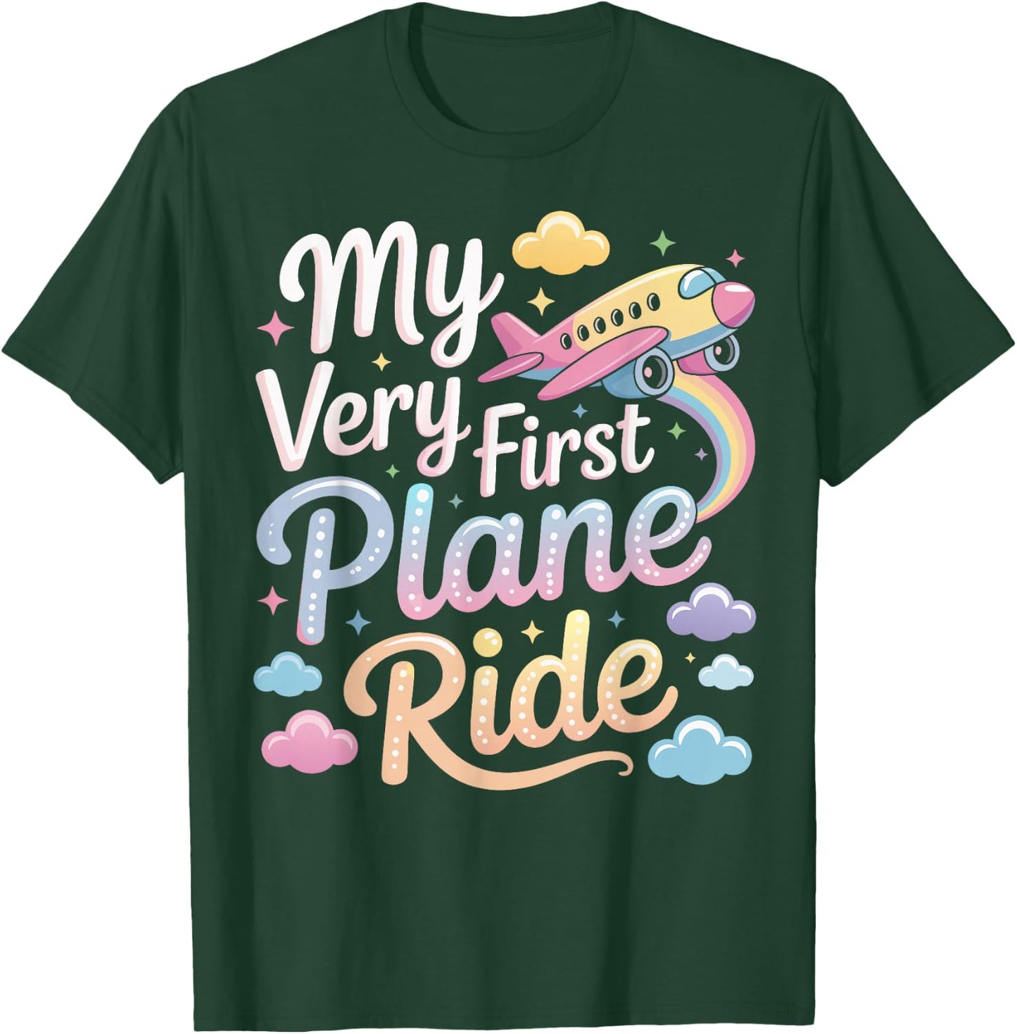 My Very First Plane Ride | First Time Flying T-Shirt - T-Shirt | Forest