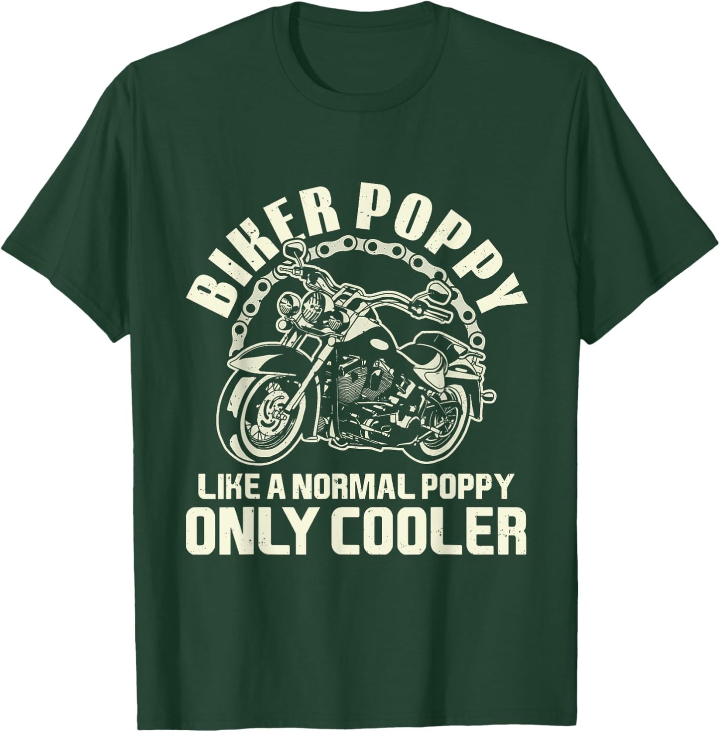 I'm A Biker Poppy Motorcycle Gifts For Father's Day Men T-Shirt - T-Shirt | Forest