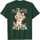 Future Alpha Wolf with Flowers Cute Wolves Animal Moon T-Shirt - T-Shirt | Forest