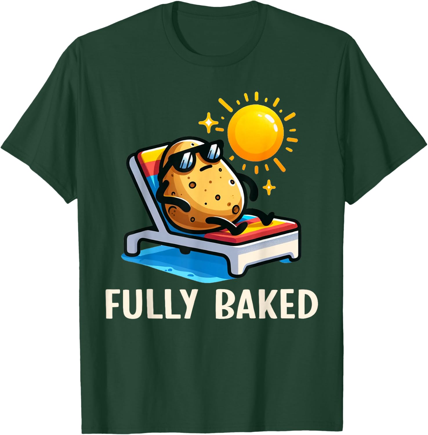 Funny Fully Baked Potato Graphic For Kids T-Shirt - T-Shirt | Forest
