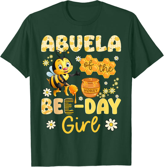 Abuela Of The Bee-Day Girl Funny Bee Birthday Party T-Shirt - T-Shirt | Forest