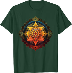 Sri Yantra Sacred Geometry Spiritual Healing T-Shirt - T-Shirt | Forest