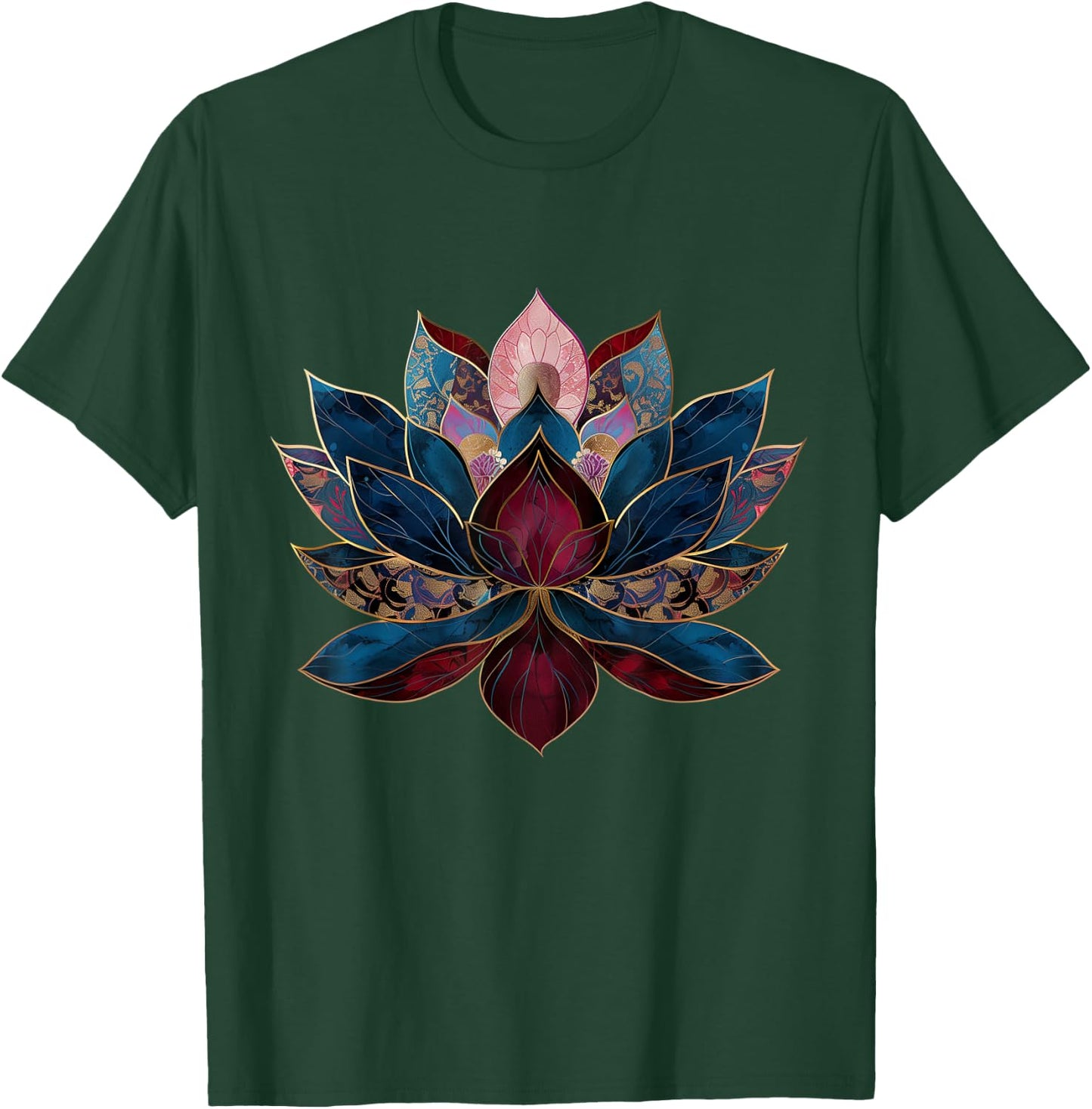 Lotus Flower Vintage Japanese Zen Buddhist Buddhism Yoga T-Shirt - T-Shirt | Forest