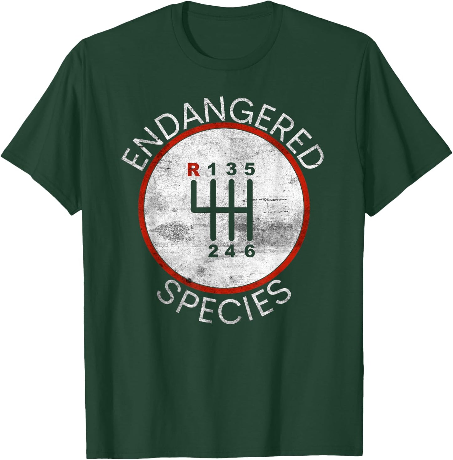 Cool Endangered Species Manual Gearbox Stick Shift 6 Speed T-Shirt - T-Shirt | Forest