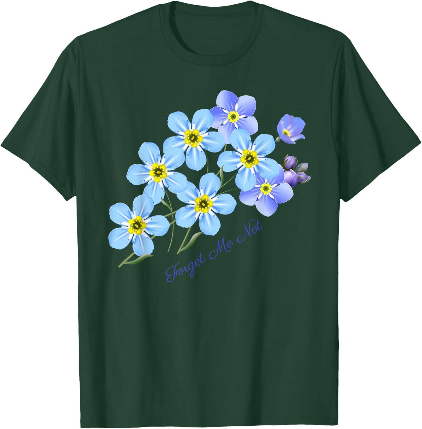 Forget-Me-Not Botanical Flower T-Shirt - T-Shirt | Forest
