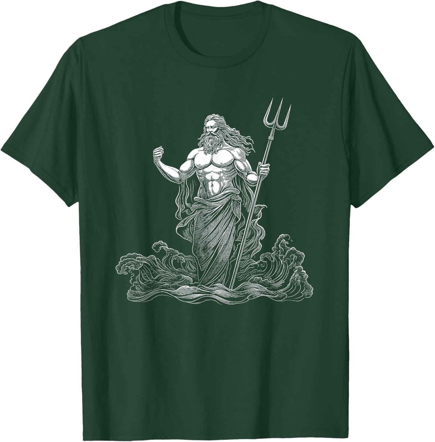 Poseidon Greek Mythology Design T-Shirt - T-Shirt | Forest