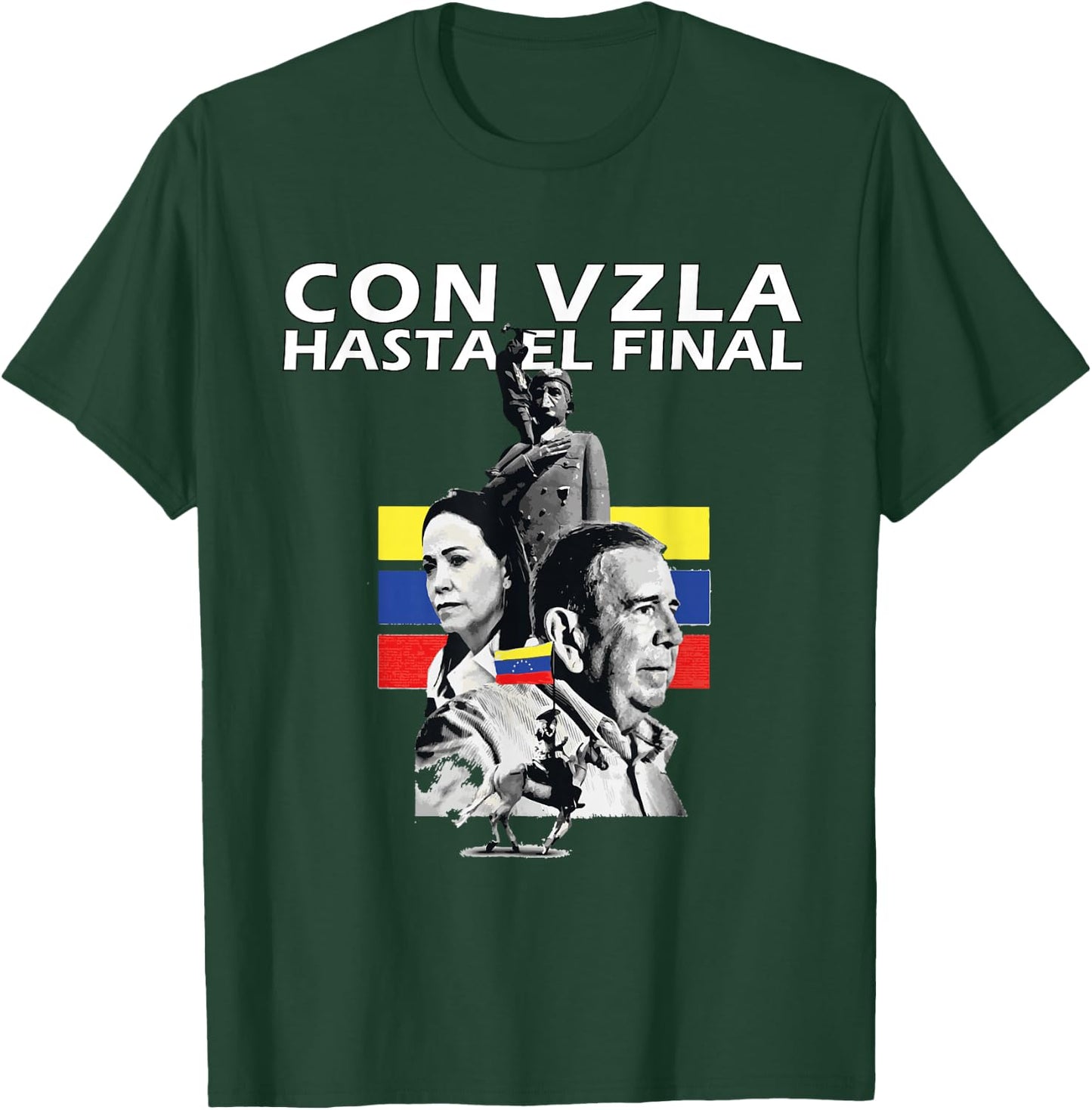 Con Venezuela Hasta el Final Maria Corina Machado Edmundo T-Shirt - T-Shirt | Forest