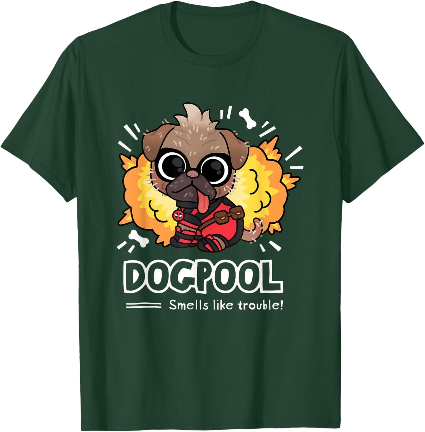 Marvel Deadpool & Wolverine Smells Like Trouble Dogpool T-Shirt - T-Shirt | Forest