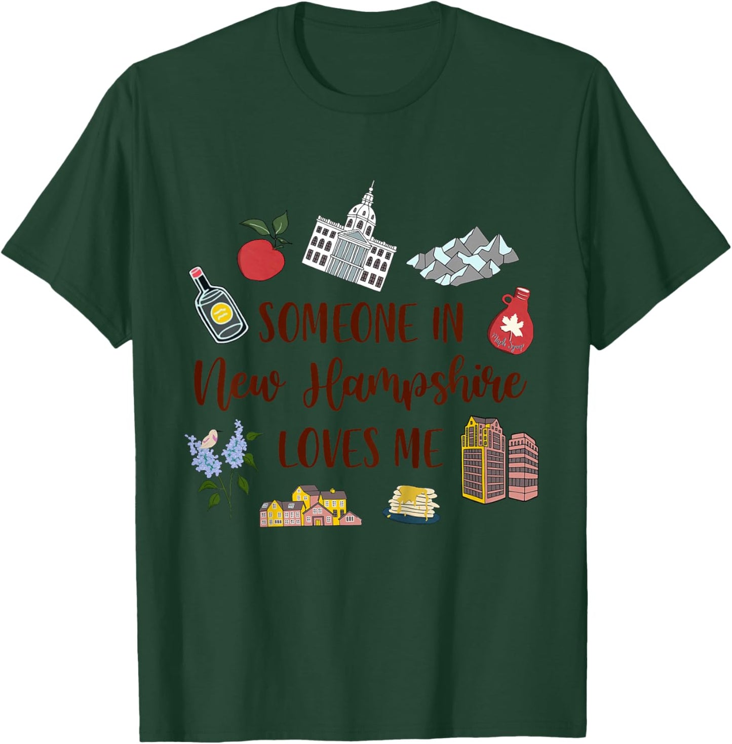 Kids New Hampshire Baby Travel Someone In New Hampshire Loves Me T-Shirt - T-Shirt | Forest