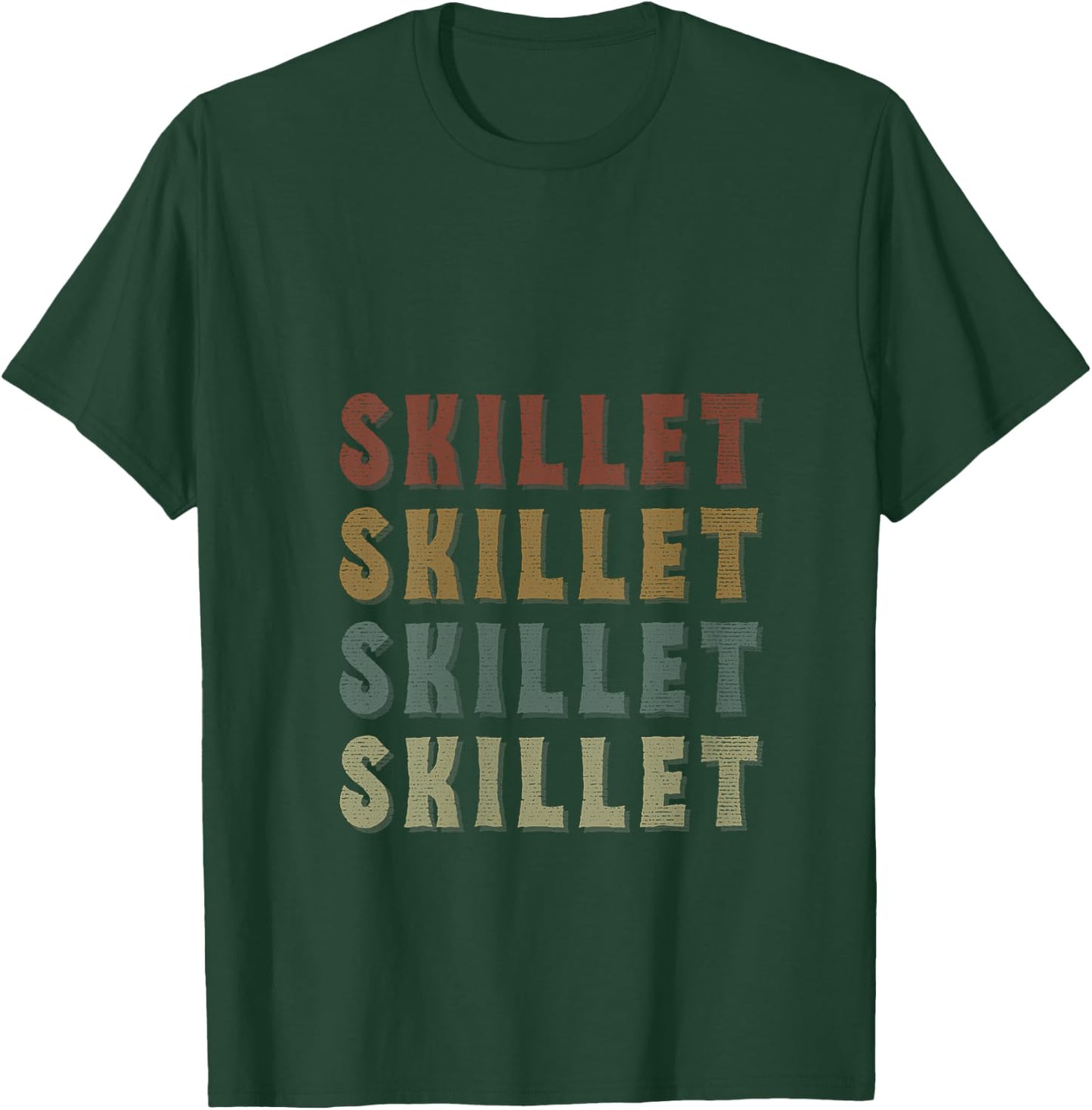 Women's Vintage Cool Skillet Name Funny Love Heart Skillet V-Neck T-Shirt - T-Shirt | Forest