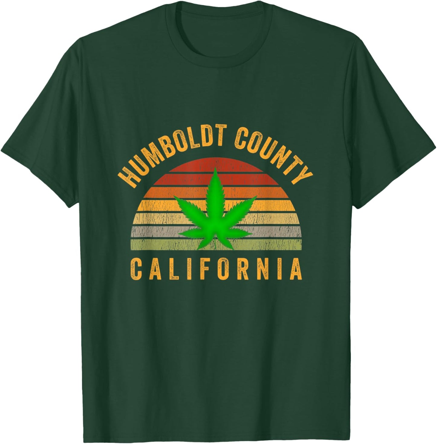 Humboldt County California Hemp Farmer Grower Weed Marijuana T-Shirt - T-Shirt | Forest