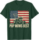 Pop Mows Best Lawn Care Dad Mowing Gardener Father's Day T-Shirt - T-Shirt | Forest