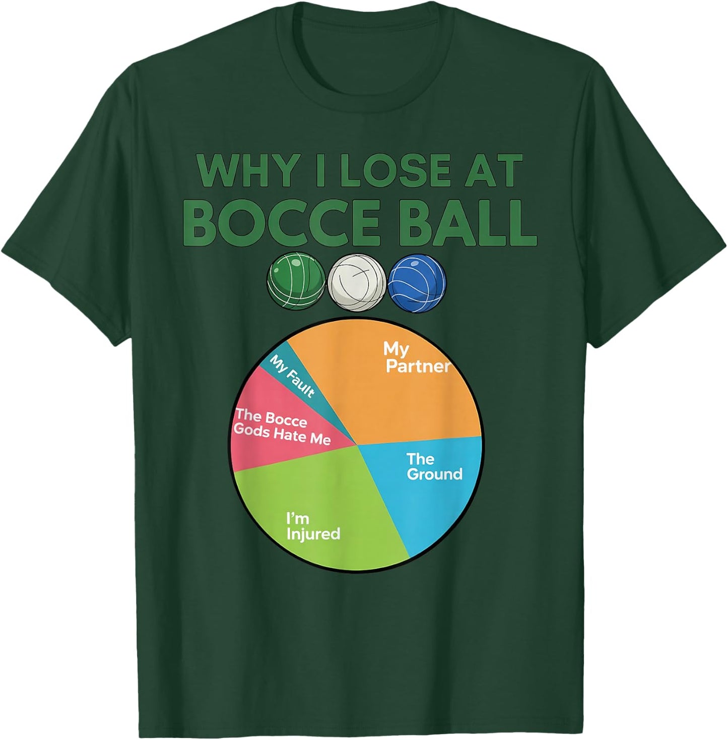 Why I Lose Italian Bocce Player Boccia Italy Boules Bocce T-Shirt - T-Shirt | Forest