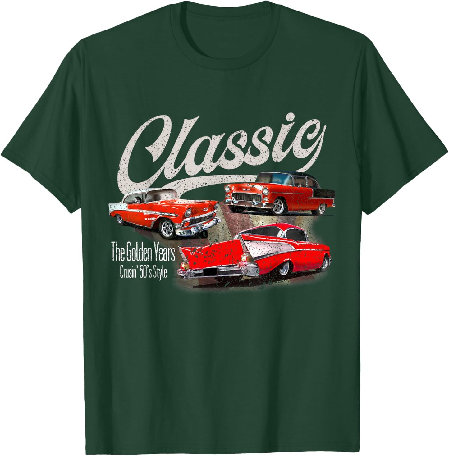 55 56 57 Chevys Bel air Truck TriFive vintage cars T-Shirt - T-Shirt | Forest
