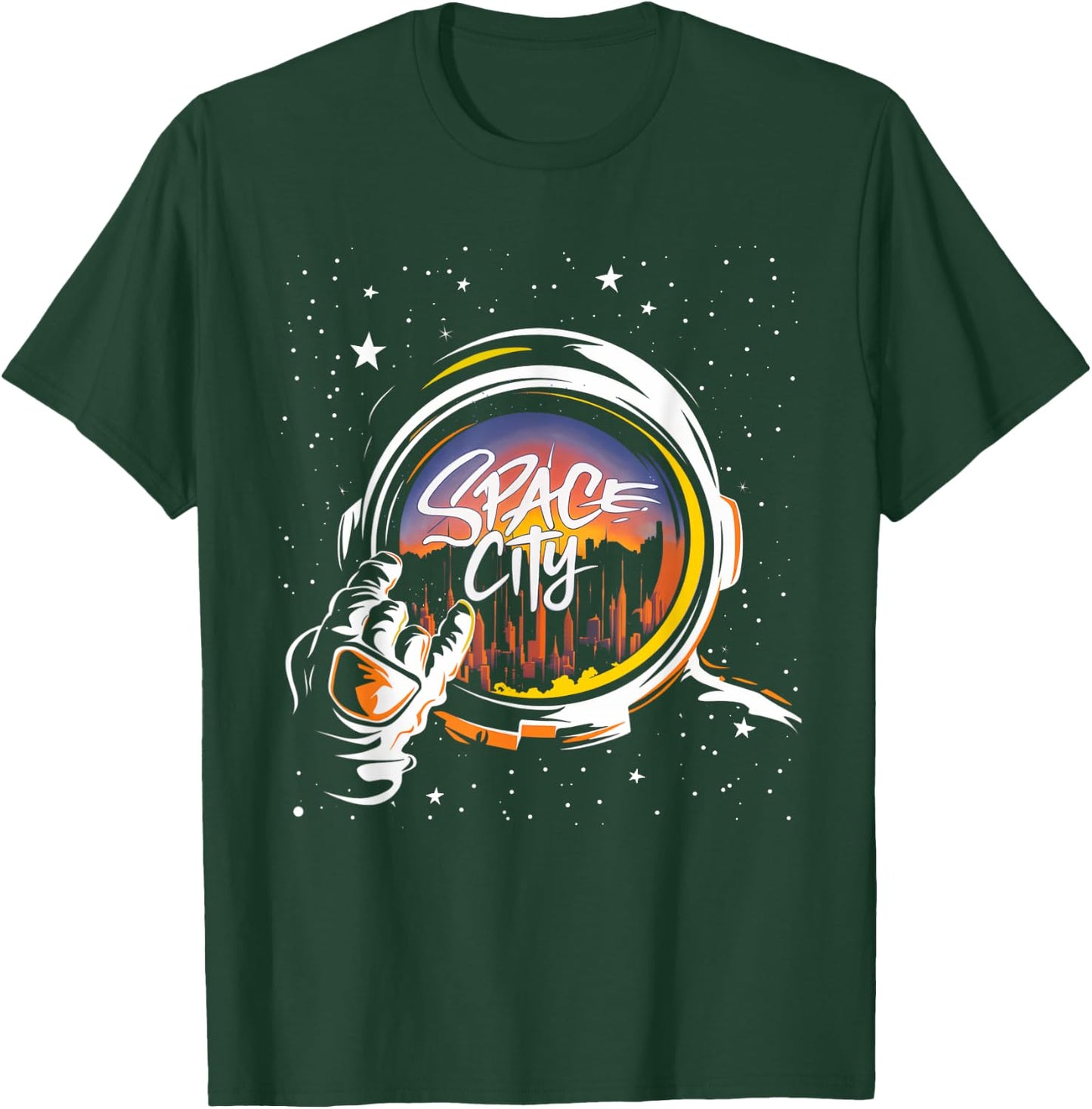 Lovely Houston Last Name Cartoon Retro Art Lovers Space City T-Shirt - T-Shirt | Forest