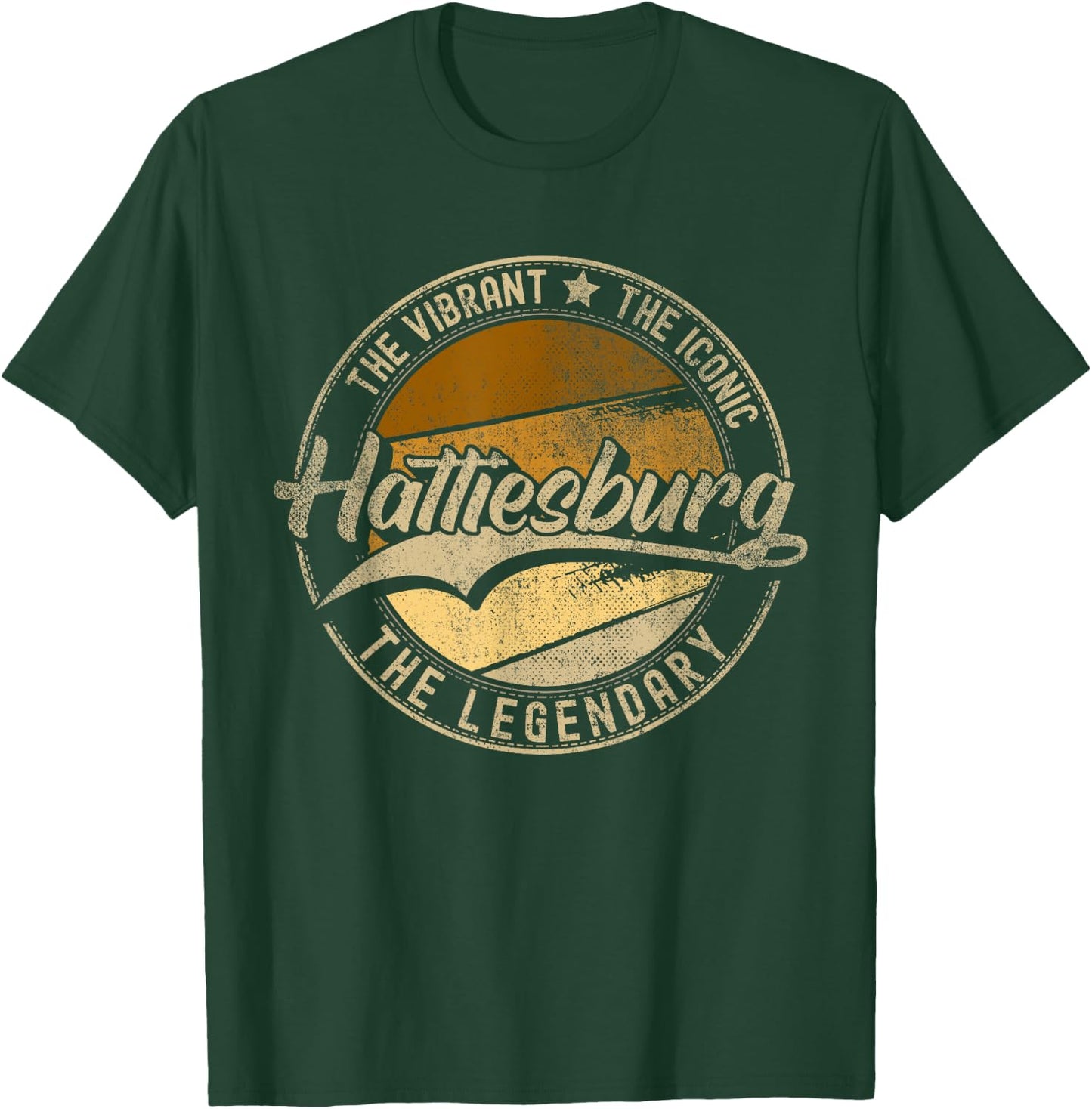 Hattiesburg MS | Mississippi | Vintage Distressed T-Shirt - T-Shirt | Forest