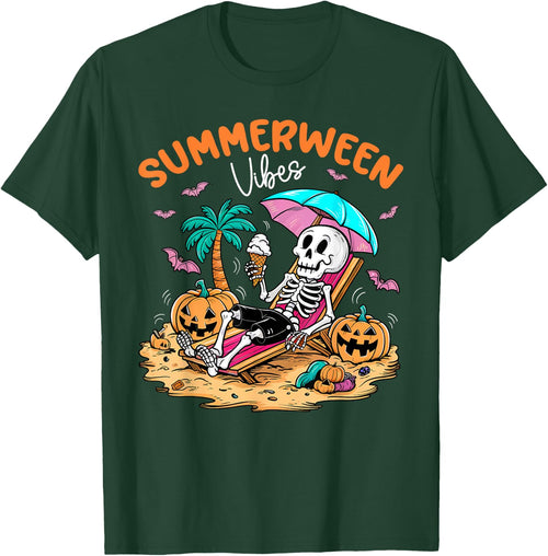 Summerween Halloween Skeleton Ice Cream Summer Vacation