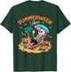 Summerween Halloween Skeleton Ice Cream Summer Vacation T-Shirt - T-Shirt | Forest
