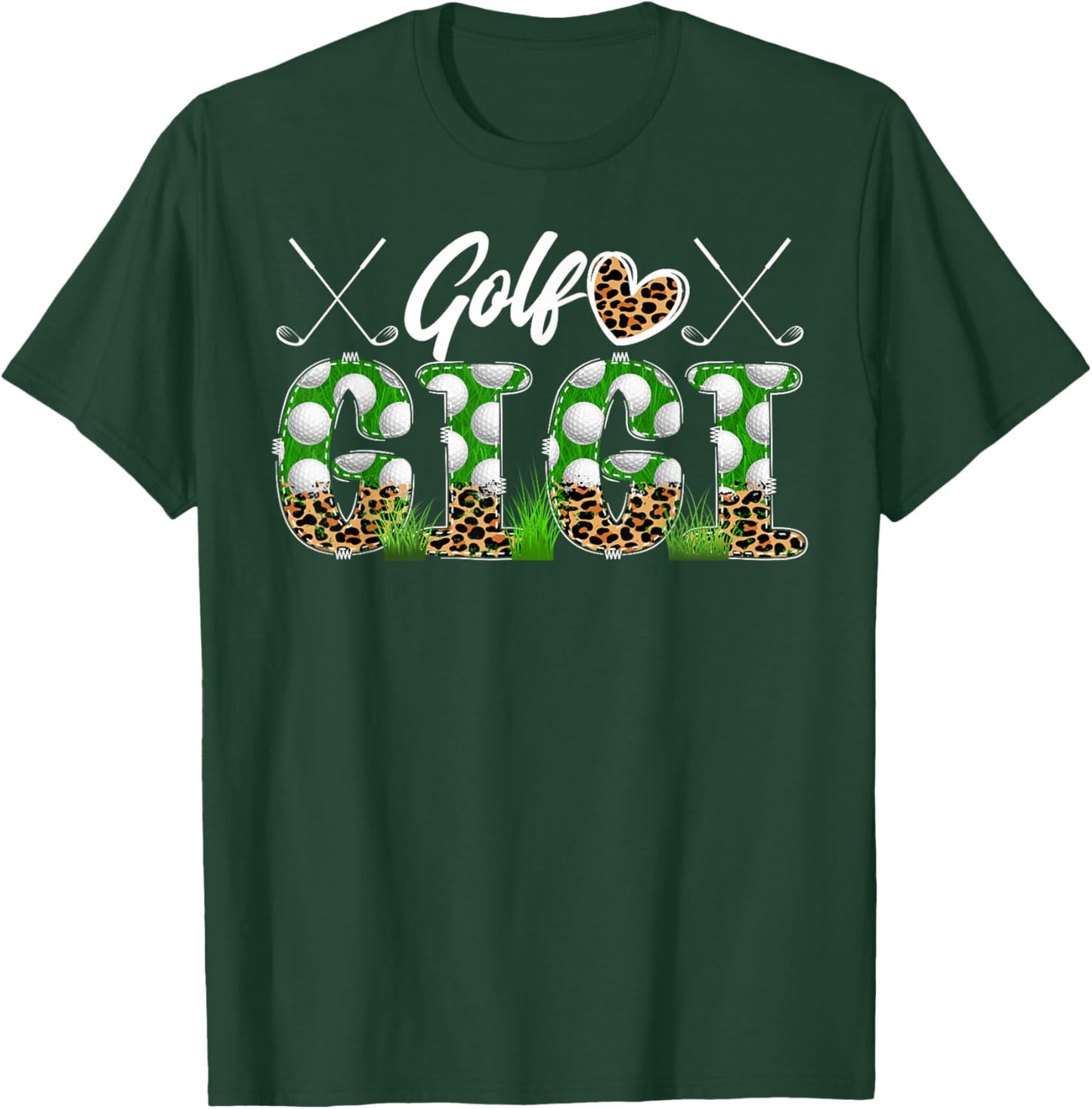 Golf Gigi Of A Golf Player Gigi Leopard Golfer Gigi T-Shirt - T-Shirt | Forest