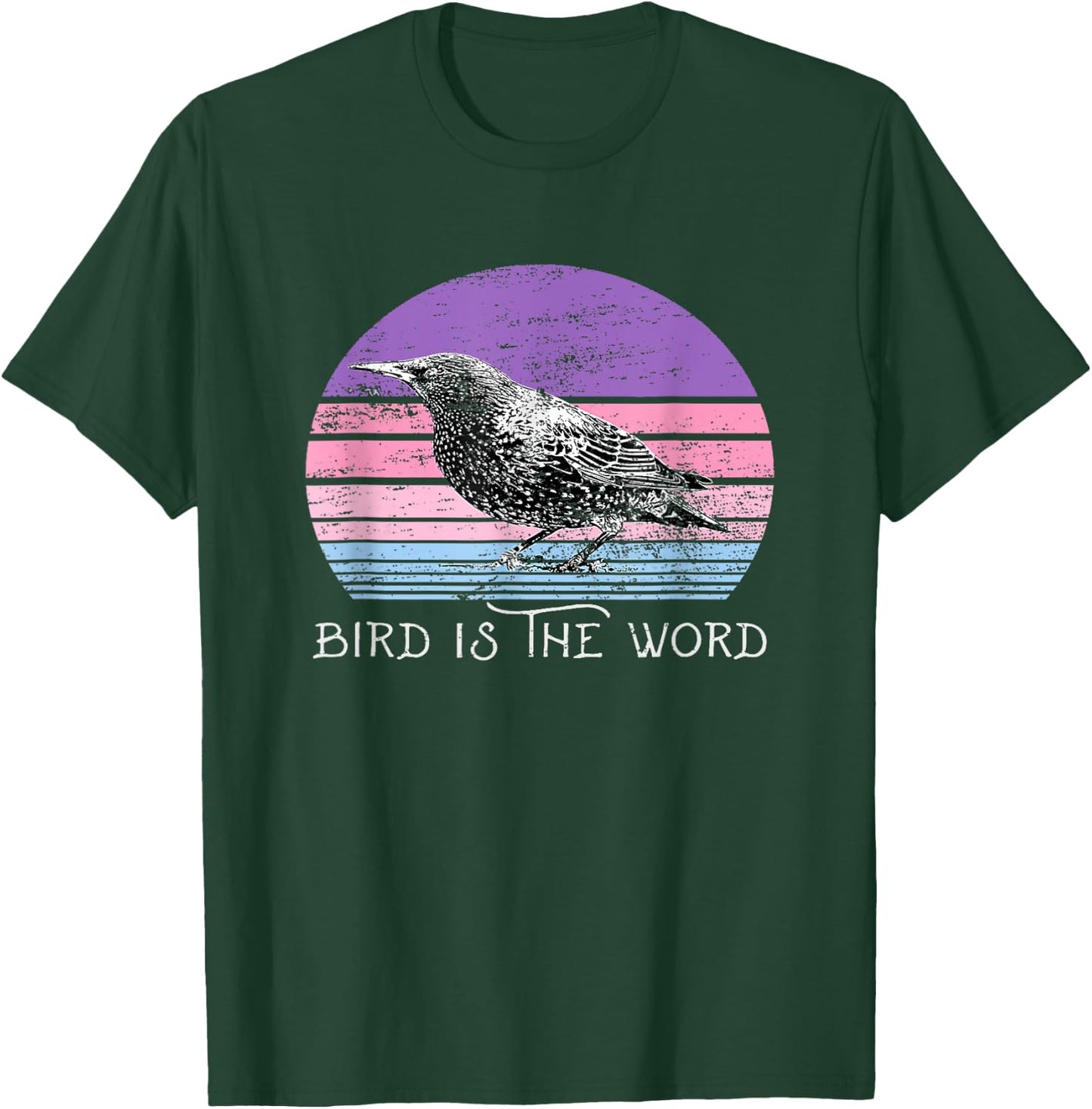 Vintage-Bird-is-The-Word- -Women's-Men's-Animal-Lover T-Shirt - T-Shirt | Forest