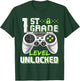 1st Grade Level Unlocked Gamer First Day Of School Boys T-Shirt - T-Shirt | Forest