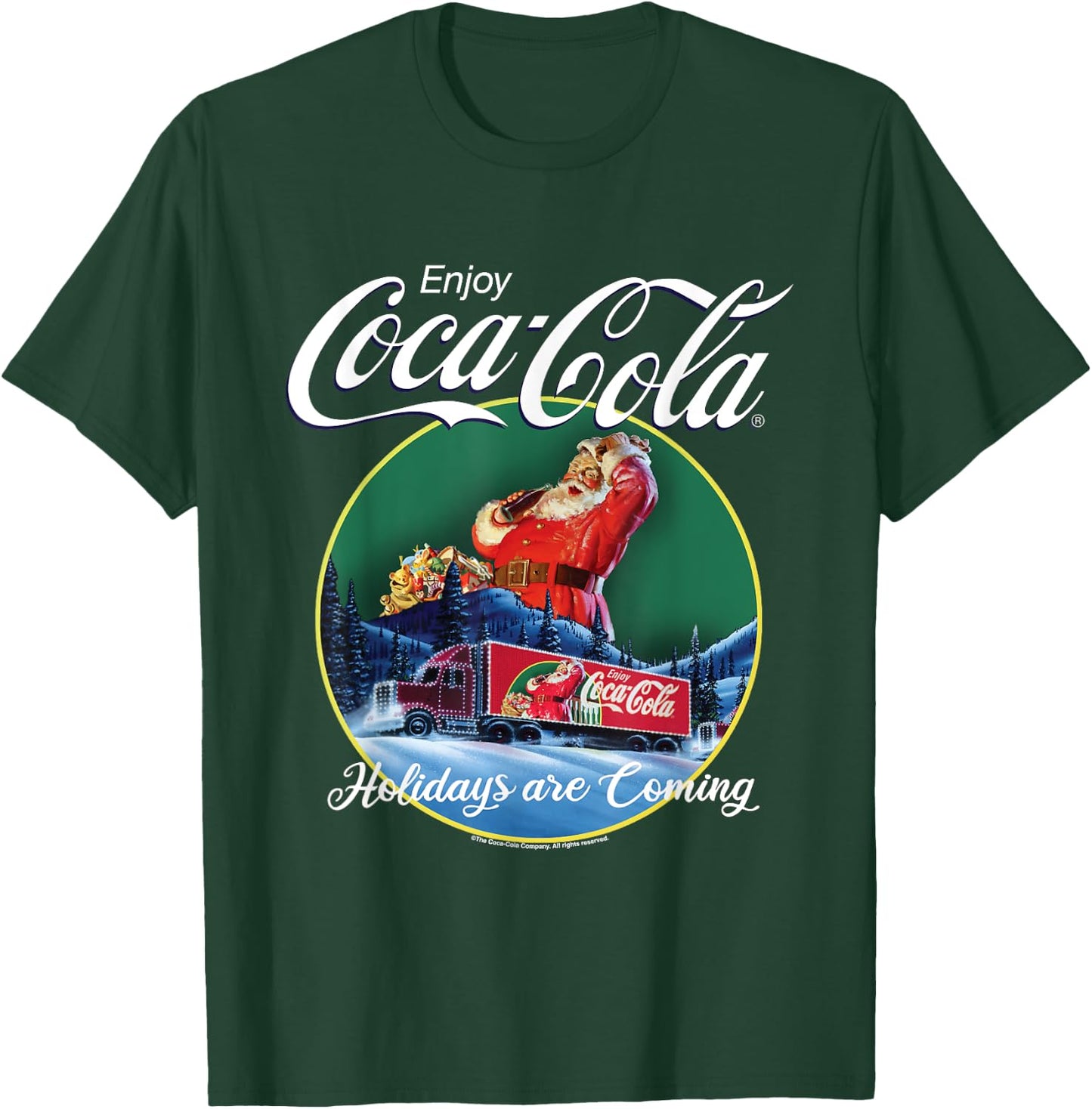 Coca Cola Christmas Holidays Are Coming Truck T-Shirt - T-Shirt | Forest