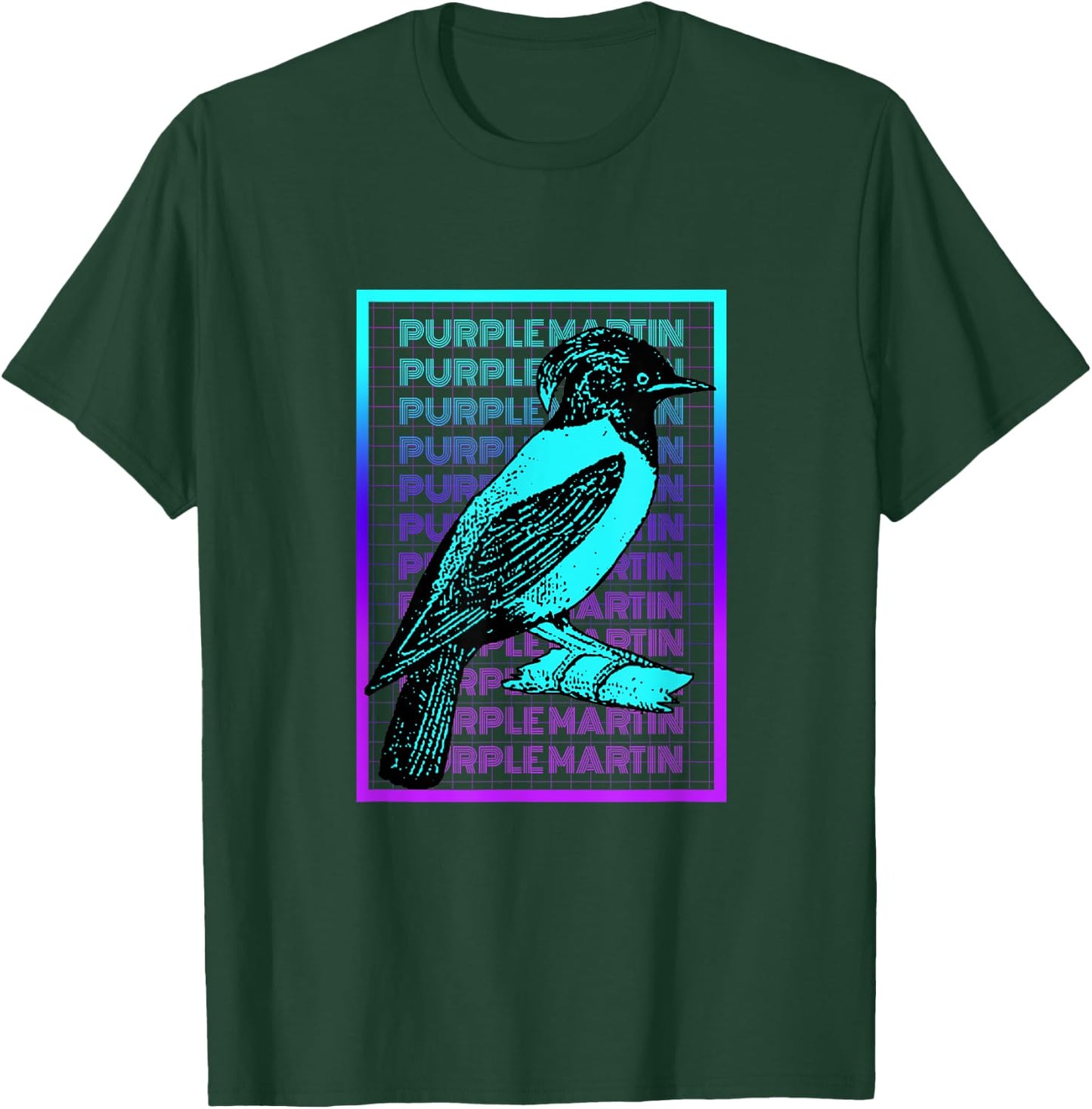 Purple Martin Bird Vintage Retro Purple Martin T-Shirt - T-Shirt | Forest