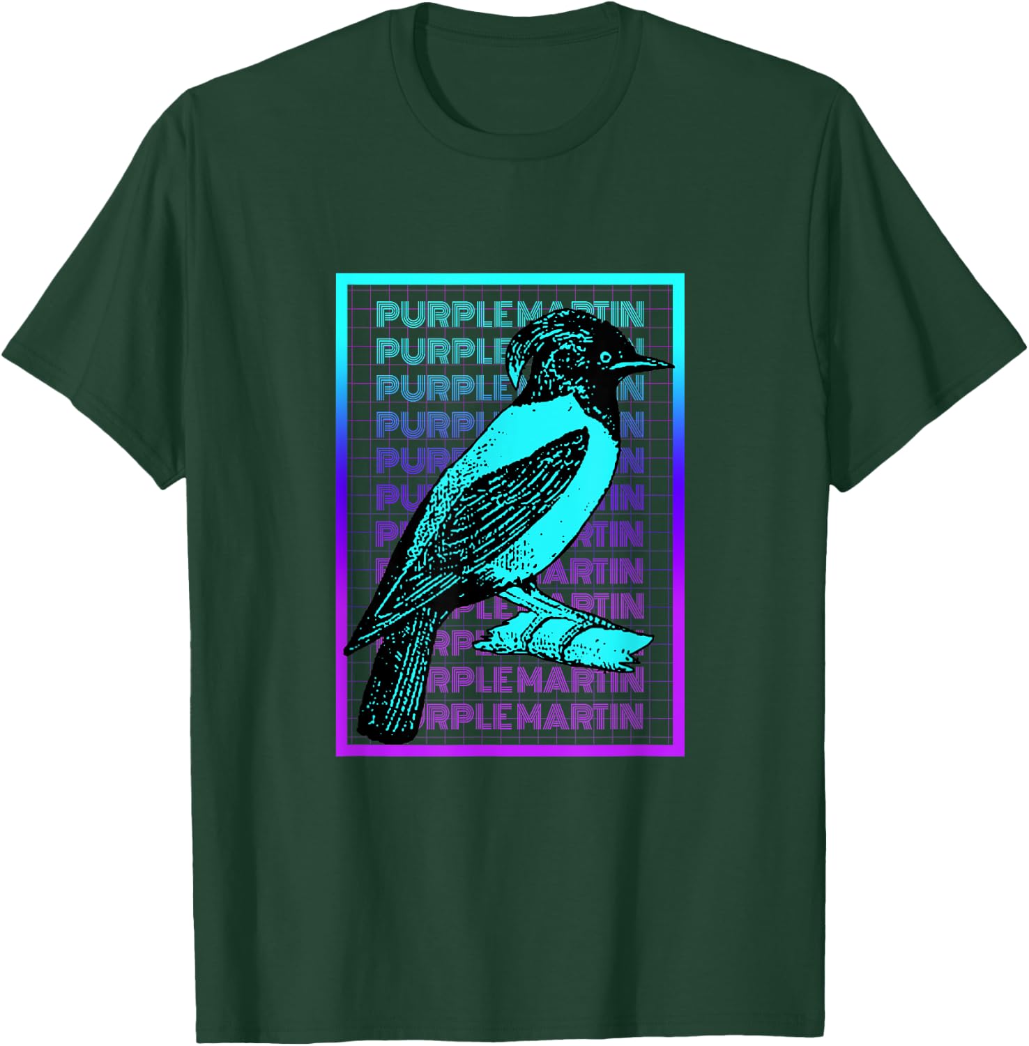 Purple Martin Bird Vintage Retro Purple Martin T-Shirt - T-Shirt | Forest