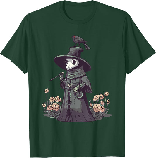 Plague Doctor Kawaii Pastel Goth Anime Aesthetic Nu Goth T-Shirt - T-Shirt | Forest