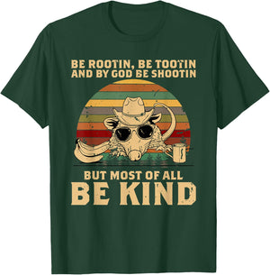 Be Rootin Be Tootin Be Shootin Be Kind Cowboy Opossum Lover T-Shirt - T-Shirt | Forest