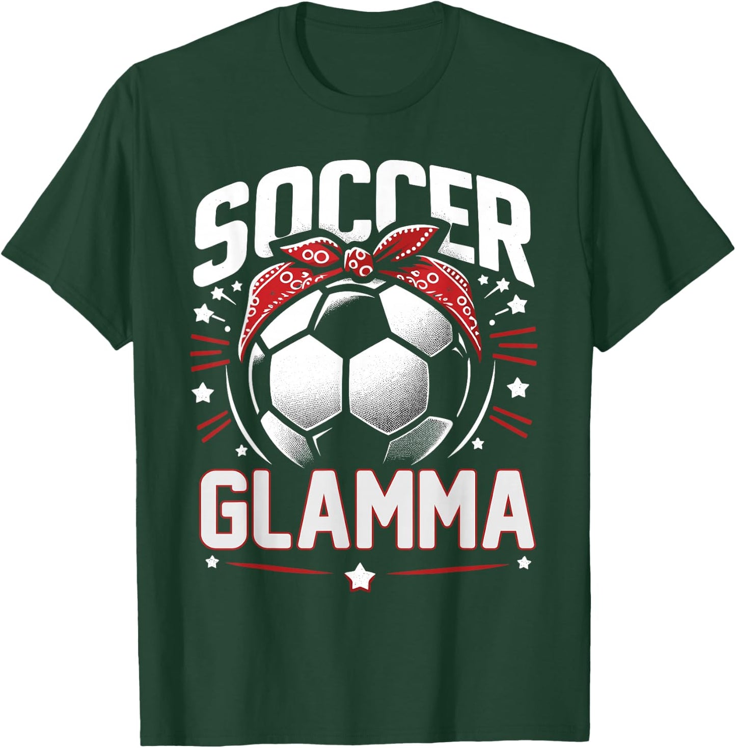 Soccer Glamma Cute Soccer Sports Mother's Day T-Shirt - T-Shirt | Forest