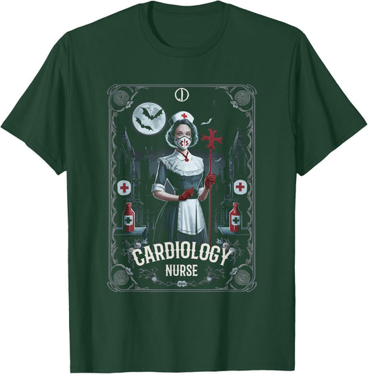 Cardiology Nurse Halloween Spooky Nursing Trick Or Treat T-Shirt - T-Shirt | Forest