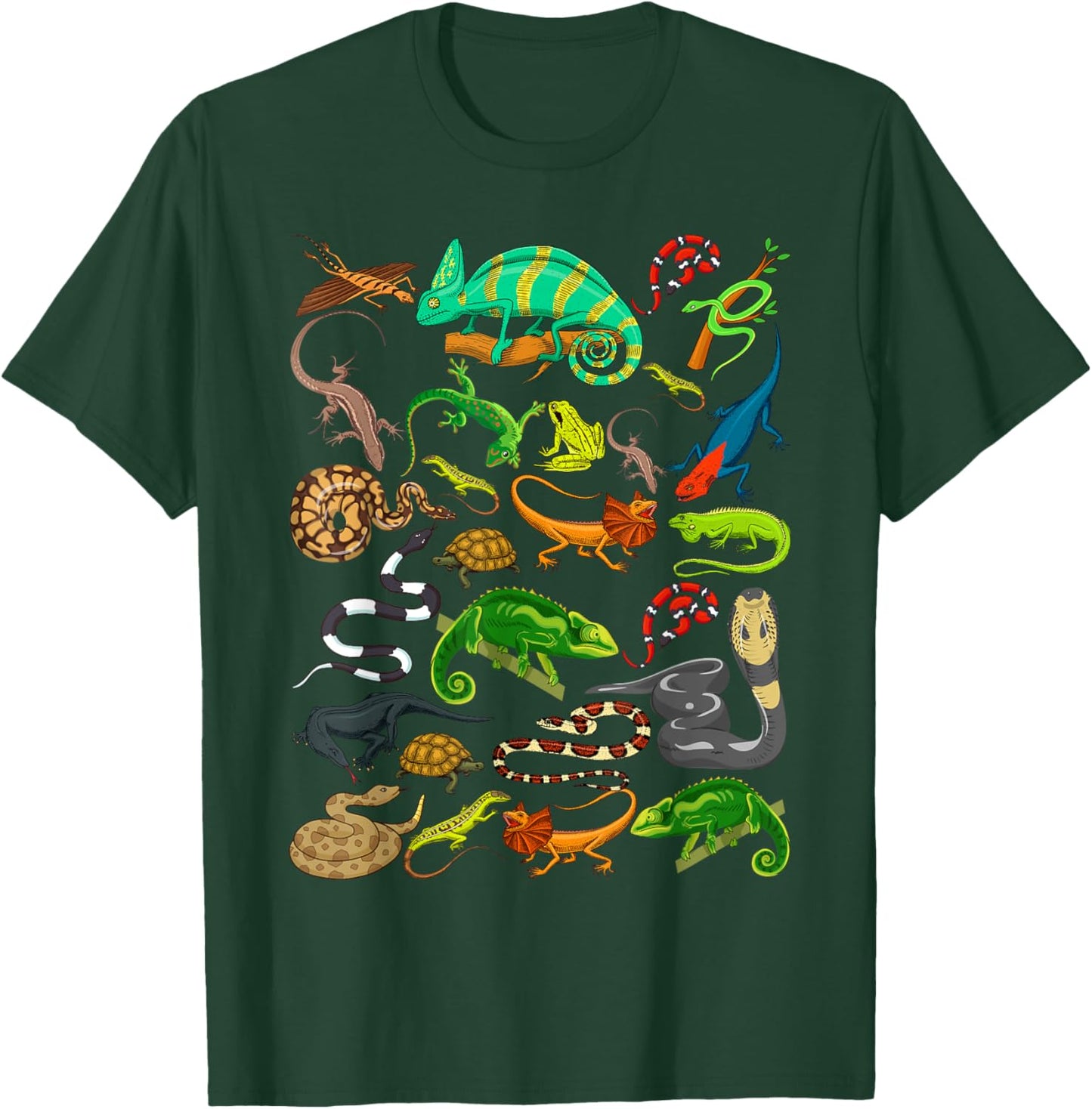 Reptile Heart Snake Lizard T-Shirt - T-Shirt | Forest