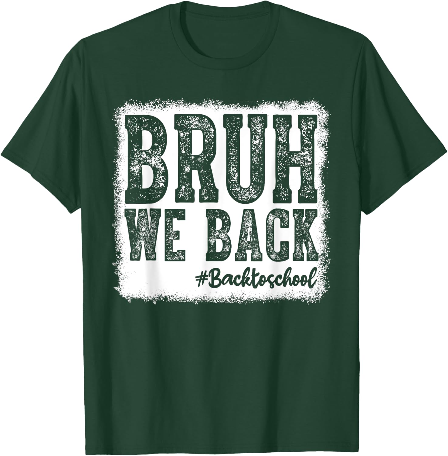 Retro Bruh We Back Saying Meme Back To School Boy Girls Kids T-Shirt - T-Shirt | Forest