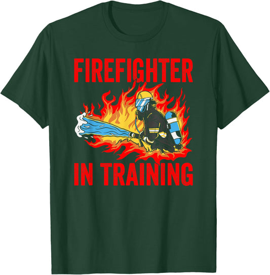 Firefighter In Training Fireman Firefighting T-Shirt - T-Shirt | Forest